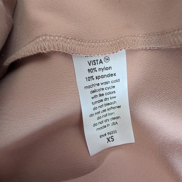 Susana Monaco Vista High Neck Halter Tank Top XS Brioche Nude Pink NWT - Picture 9 of 10